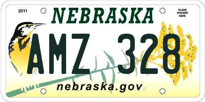 NE license plate AMZ328