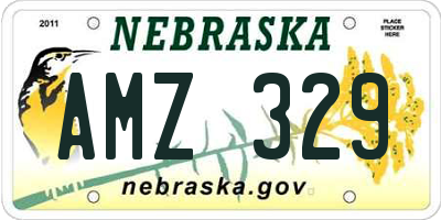 NE license plate AMZ329