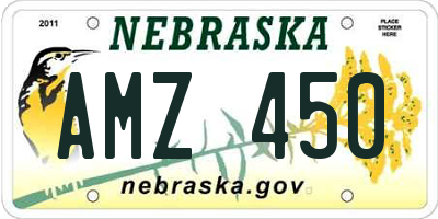NE license plate AMZ450