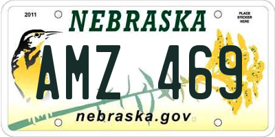 NE license plate AMZ469