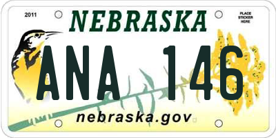 NE license plate ANA146
