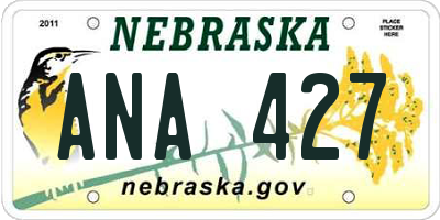 NE license plate ANA427