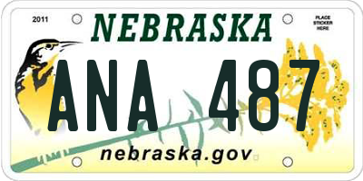 NE license plate ANA487