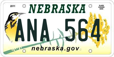 NE license plate ANA564