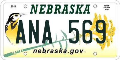 NE license plate ANA569
