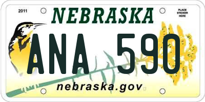 NE license plate ANA590