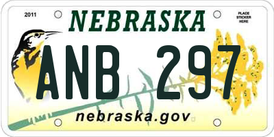 NE license plate ANB297