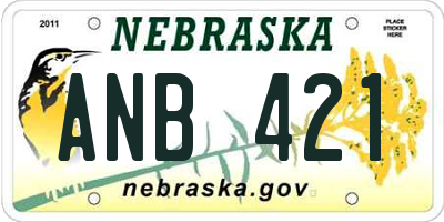 NE license plate ANB421
