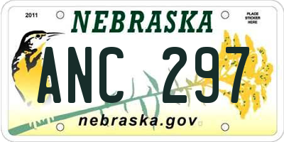 NE license plate ANC297