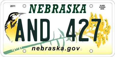 NE license plate AND427