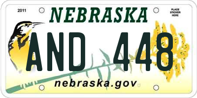 NE license plate AND448