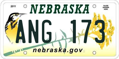 NE license plate ANG173