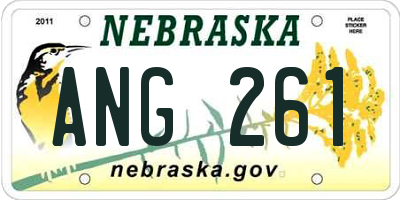 NE license plate ANG261