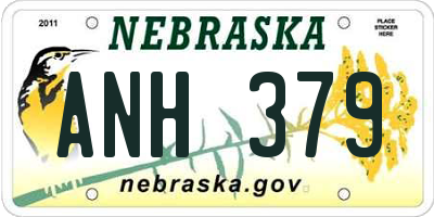 NE license plate ANH379