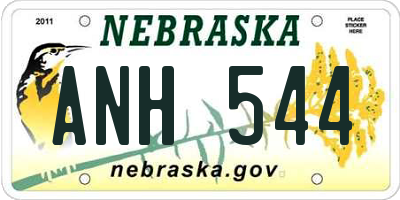 NE license plate ANH544
