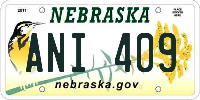 NE license plate ANI409