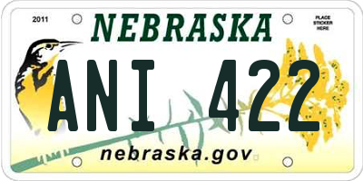 NE license plate ANI422