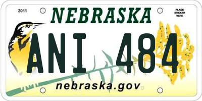 NE license plate ANI484