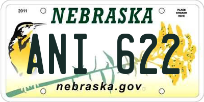NE license plate ANI622