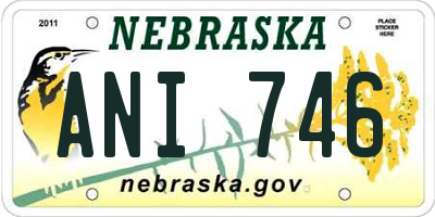 NE license plate ANI746