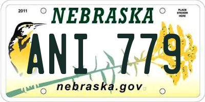 NE license plate ANI779