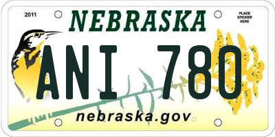 NE license plate ANI780
