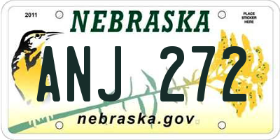NE license plate ANJ272