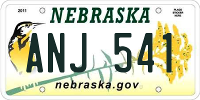NE license plate ANJ541