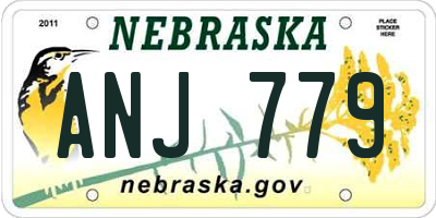 NE license plate ANJ779