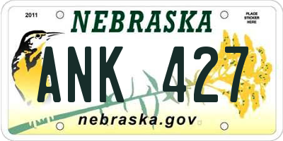 NE license plate ANK427
