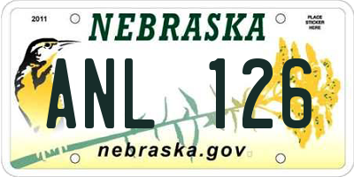 NE license plate ANL126