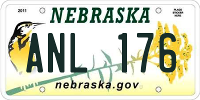 NE license plate ANL176