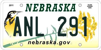 NE license plate ANL291