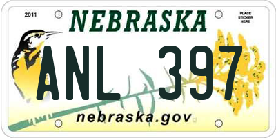 NE license plate ANL397