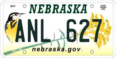 NE license plate ANL627