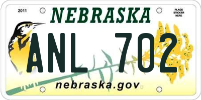 NE license plate ANL702