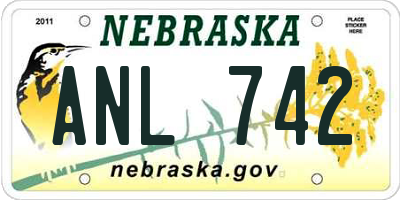 NE license plate ANL742