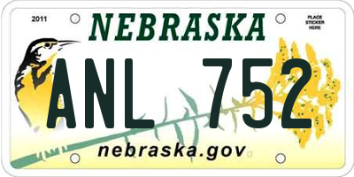 NE license plate ANL752