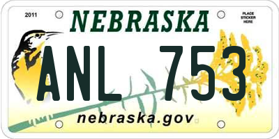 NE license plate ANL753