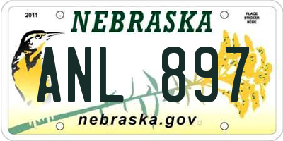 NE license plate ANL897