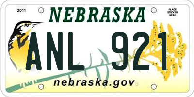 NE license plate ANL921