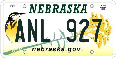 NE license plate ANL927
