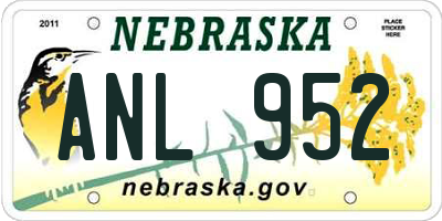 NE license plate ANL952