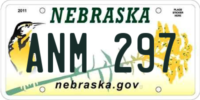 NE license plate ANM297