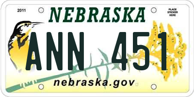 NE license plate ANN451
