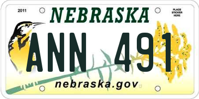 NE license plate ANN491