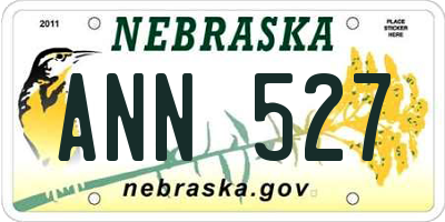 NE license plate ANN527