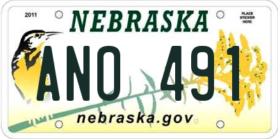 NE license plate ANO491