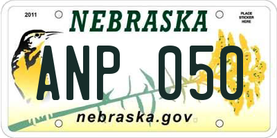NE license plate ANP050