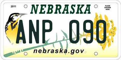 NE license plate ANP090